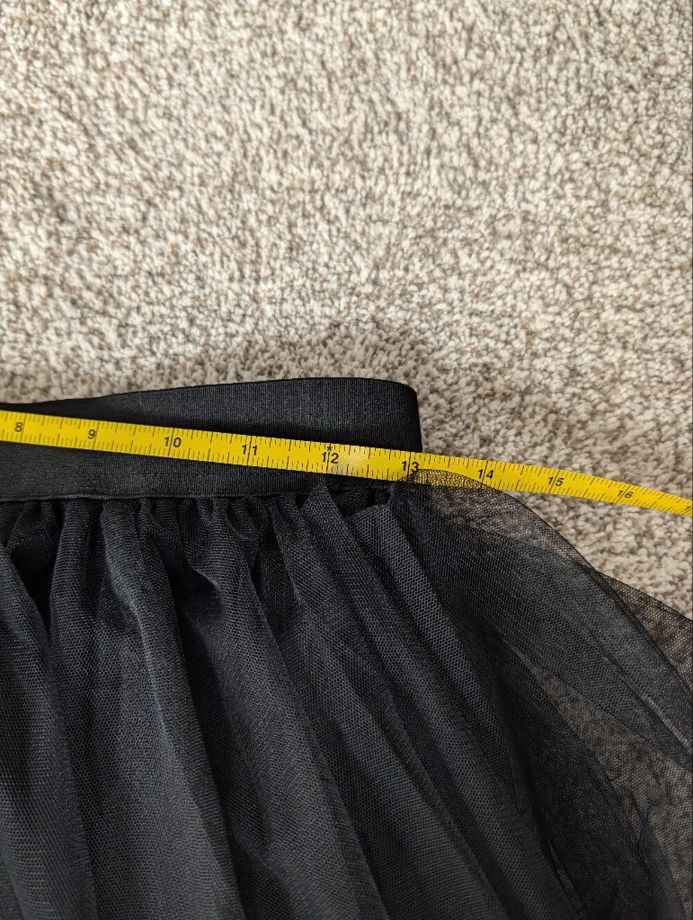 NWT Black Layered Tulle Midi Skirt Fairy Goth Balletcore OS - Picture 5 of 5